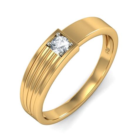 Elegance rose ring holder with long stem, gold. Wedding Ring Band for Him in White Gold - JeenJewels