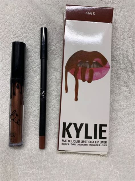 Kylie Matte Liquid Lipstick And Lip Liner Color King K Metal Matte