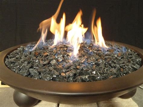 Large Black Fire Glass Flame Creation