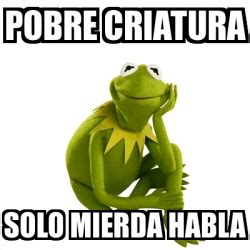 Meme Kermit The Frog POBRE CRIATURA Solo Mierda Habla 31629169