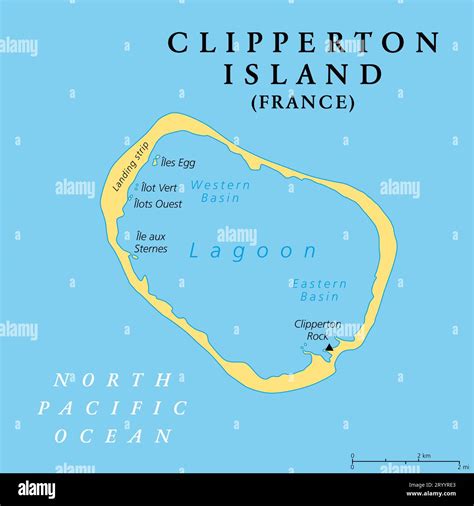 Clipperton Island Political Map Also Known As Clipperton Atoll Is An