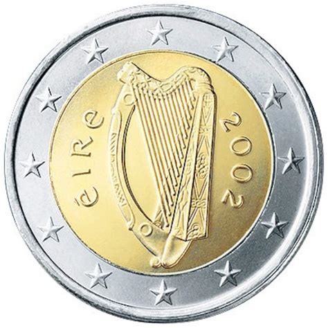 Irlanda 2 Euros 2002 Arpa Celta Etsy