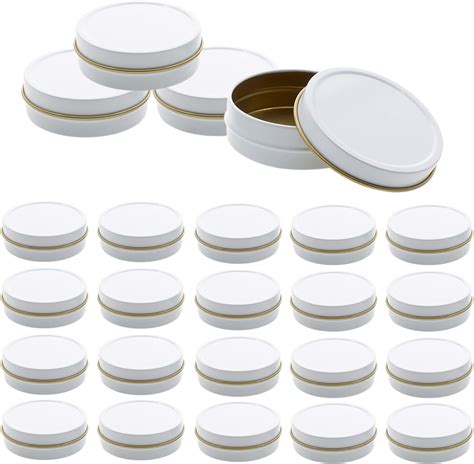 Mimi Pack 24 Pack Tins 2 Oz Shallow Round Tins With Solid