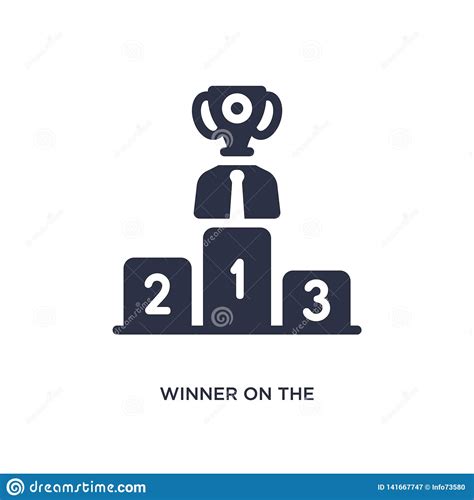 Winner On The Podium Icon On White Background Simple Element