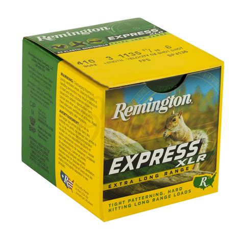Remington Express Xlr Ammo 410 Bore 3 6 Shot 25 Round Box Omaha