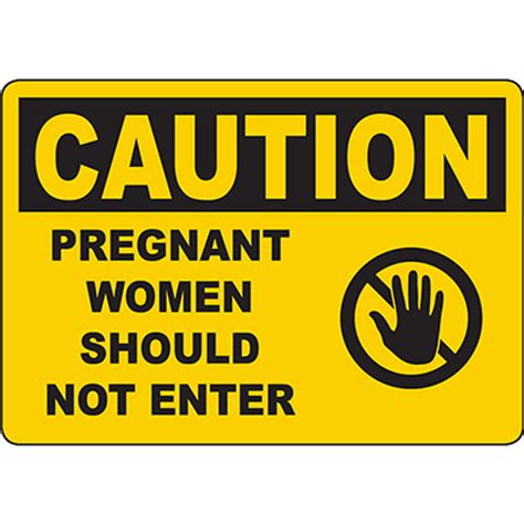 caution pregnant women should not enter sign graphic products