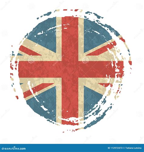 Vector Illustration Vintage Flag Of Uk Grungy British Flag Vector
