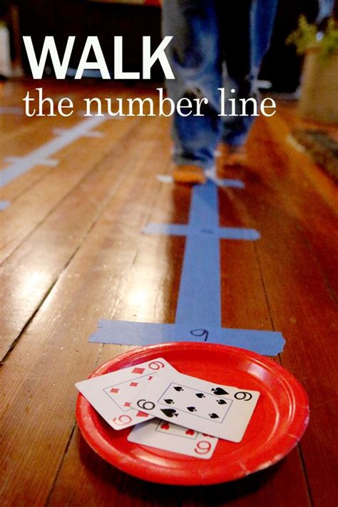 Walk the number line activity for preschoolers to help recognize and