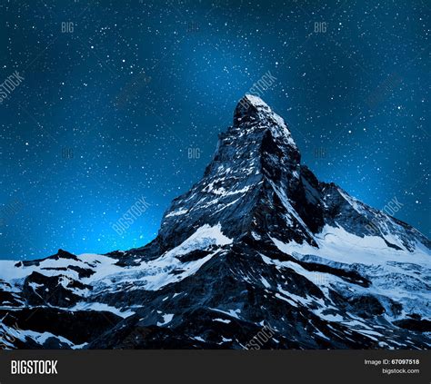 Matterhorn Night Sky Image And Photo Free Trial Bigstock