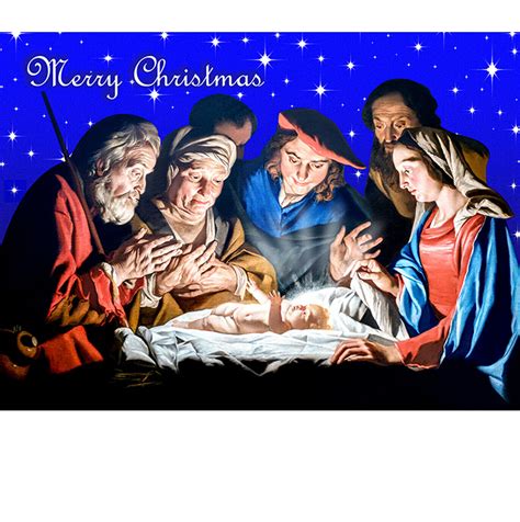 Nativity Christmas Cards Adoration Of Jesus Home Shopping Network