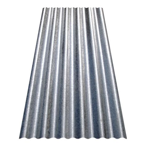 12 Ft Corrugated Galvanized Steel 26 Gauge Roof Panel 23991 The Home