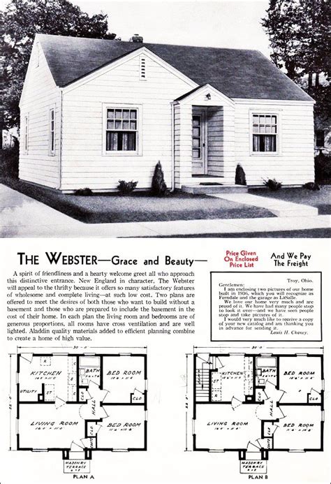 The Webster Kit House Floor Plan From The Aladdin Company In Bay City