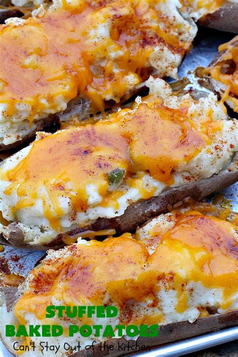 It takes about 20 minutes total. Stuffed Baked Potatoes - Can't Stay Out of the Kitchen