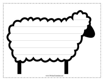 Free printable sheep template sheep template sheep crafts. Sheep Writing Template Writing Template