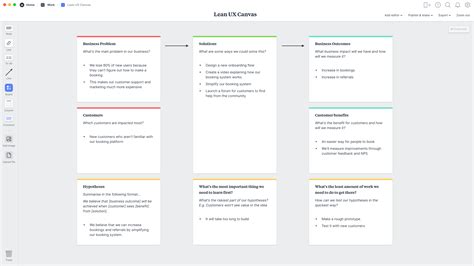 Lean Ux Canvas Template And Example Milanote