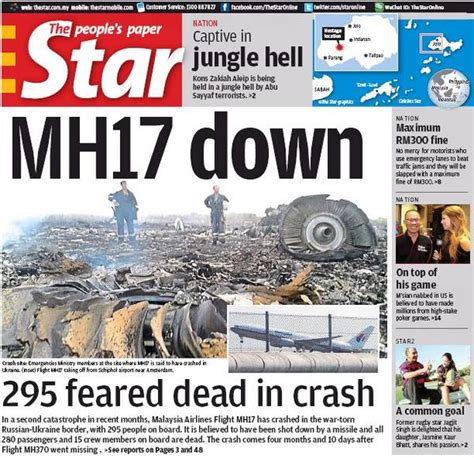The borneo post the star nanyang siang pau utusan malaysia sin chew daily china press harakah kosmo! What Are World Leaders Saying About MH17?
