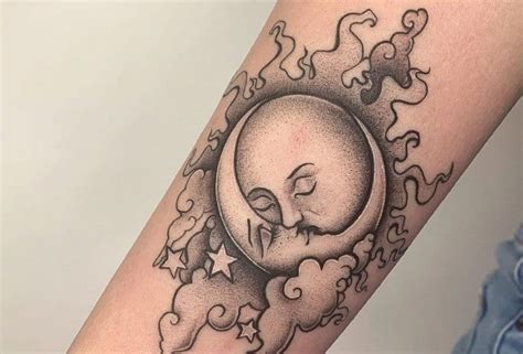 Hot Sun And Moon Tattoos Ideas Inspiration Guide
