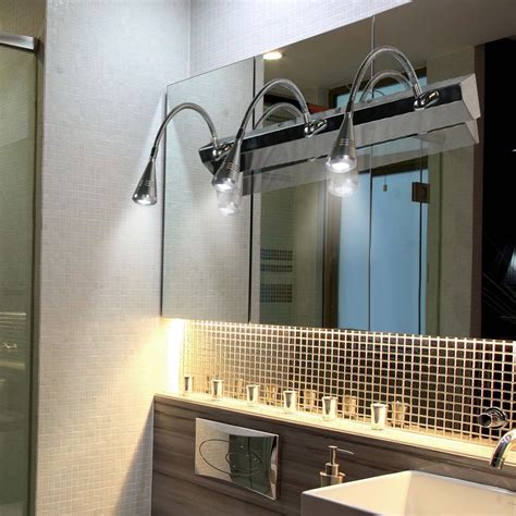 Modern 3 Light Stainless Steel Simple Designed Bath Vanity Light In