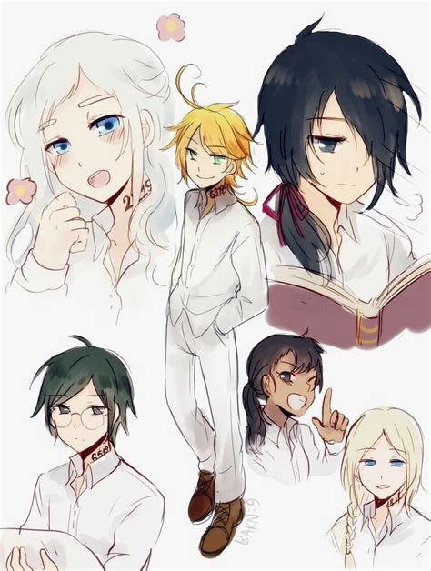 View 8 Ray X Norman X Emma The Promised Neverland Factblockpic