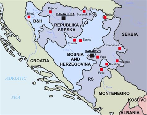Map Of The Second Bosnian War 2022 2024 Following A Bosnian Serb
