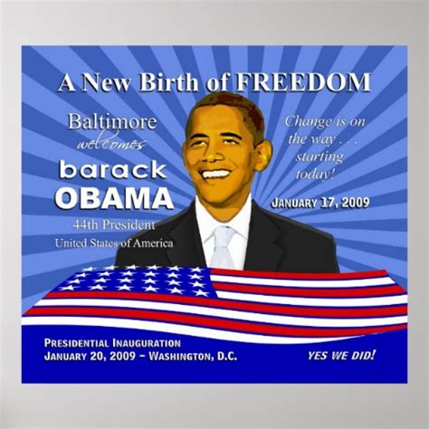 Baltimore Inauguration Events Obama Poster Zazzle