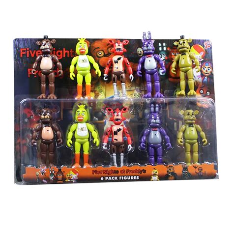5 Pcs Lot 55 Inch Fnaf Five Nights At Freddys Pvc Action Figures Toy