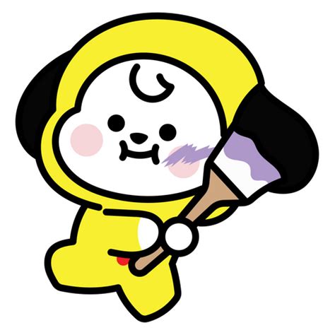 Bts Bt21 Rj With Cooky And Shooky Hugs Sticker Sticker Mania
