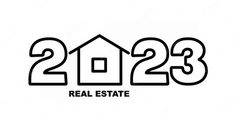 Premium Vector | New year new home real estate conceptual linear