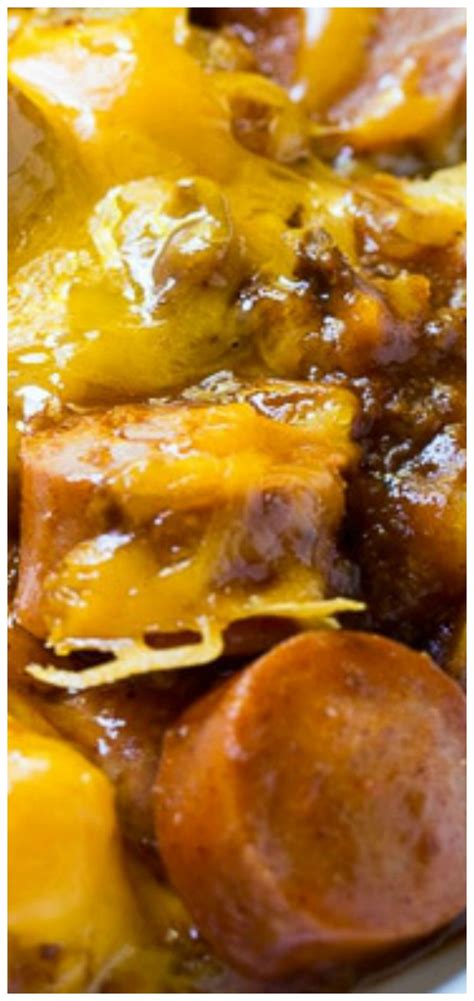 This creamy cheesy tater tot casserole is a side dish your family will ask you to make over and over. Cheesy Hot Dog Tater Tot Casserole - Spicy Southern ...