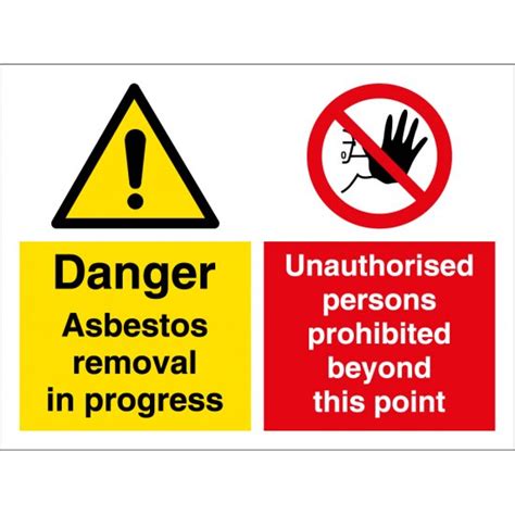 Asbestos Removal Multi Message Signs From Key Signs Uk