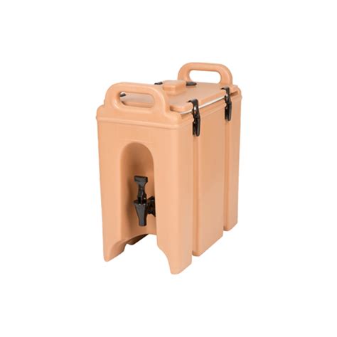Keep beverages hot or cold for hours. Cambro 250LCD157 Camtainer 2.5 Gallon Coffee Beige ...