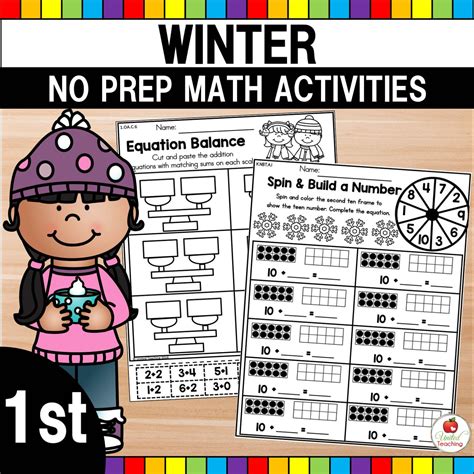 The Winter Math Activities 1st Grade Packet Is Full Of Fun And