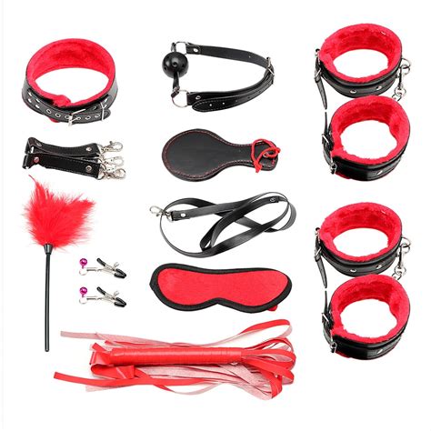 Pcs Set Bdsm Bondage Gear Leather Fetish Kit Restraints Slave Handcuffs Sex Toys For Couples