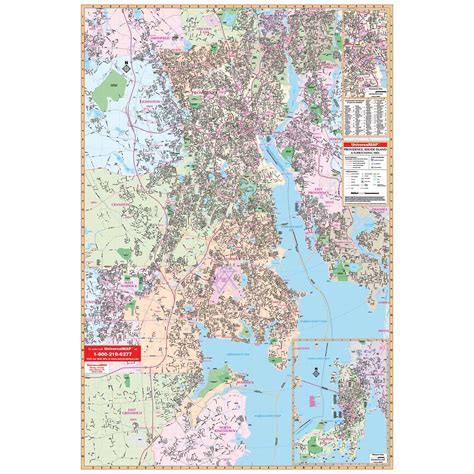 Providence Ri Wall Map Shop City And County Maps