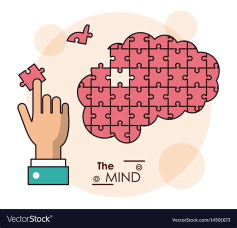 Mind Hand Brain Puzzle Piece Jigsaw Royalty Free Vector