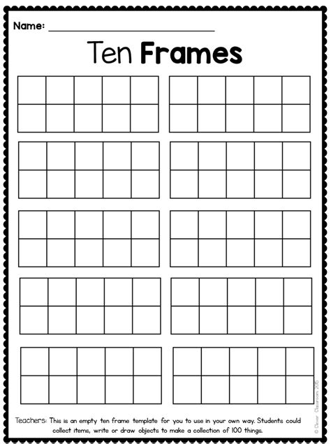 Math Cards With Number And Ten Frame Free Printable
