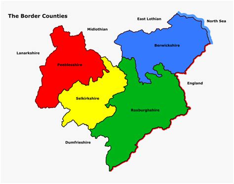 Scottish Borders Counties Scottish Borders Map Hd Png Download Kindpng