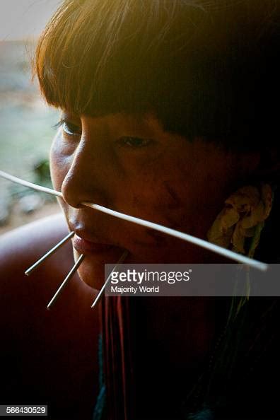 A Woman With Pierced Nose And Chin From The Ethnic Yanomami News Photo Getty Images