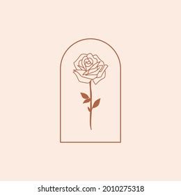 Romantic Nude Rose Logo Illustration Stock Photo Edit Now