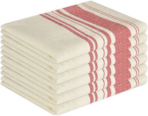 Glamburg Vintage Stripe Premium Cotton Kitchen Dish Towels Pack X