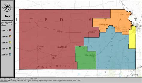 Image United States Congressional Districts In Kansas 1983 1992