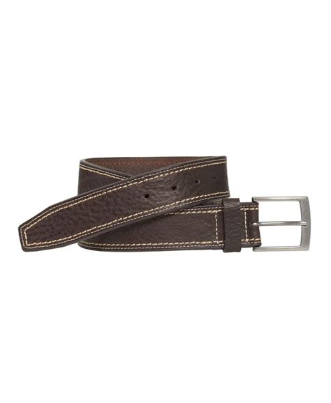 Johnston And Murphy Mens Double Contrast Stitched Belt Macys