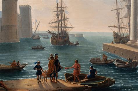 Seaport With The Embarkation Of Ulysses From The Phaeacians By Claude