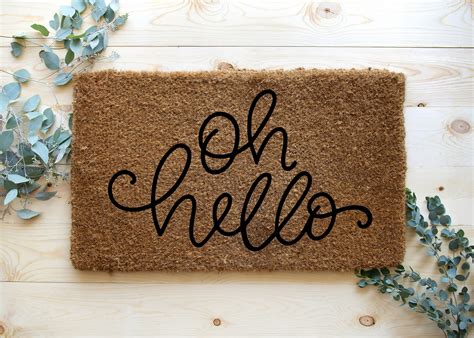 Oh Hello Doormat Personalised Doormat Customised Doormat Etsy