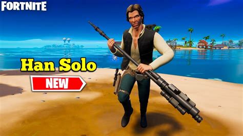 New Han Solo Skin Gameplay Fortnite X Star Wars Original Trilogy