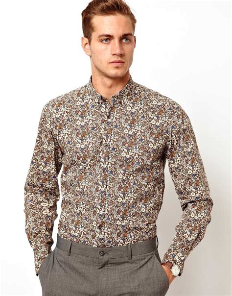 Lyst Ben Sherman Antony Morato Shirt With Floral Print In Brown For Men