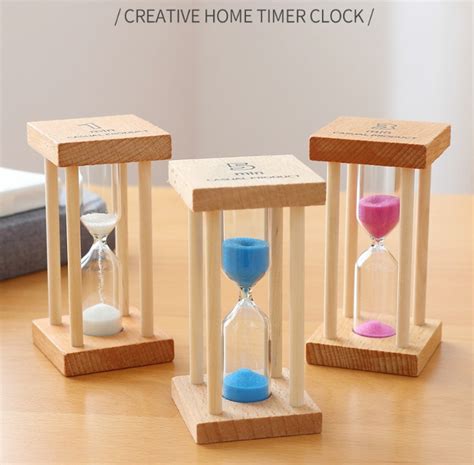 Hourglass 3 Minutes Home Decor Wooden Sand Watch Wood Clock Timer 1 3 5