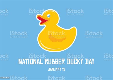 National Rubber Ducky Day Vector Stock Illustration Download Image