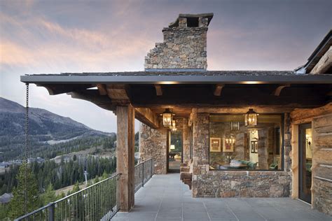 Natural Stone Exterior Featured In Luxury Custom Mountain Home Design