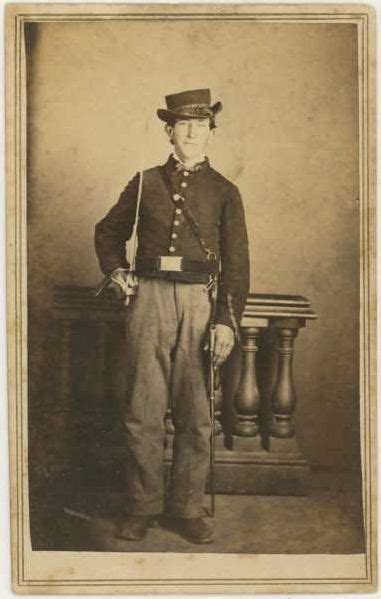 Cdv Of Civil War Idd Armed 1st Ohio Vol Cavalry Trooper Civil